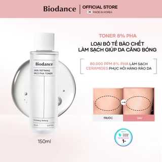 BIODANCE Nước Hoa Hồng PHA 8% Làm Sạch Tẩy Tế Bào Chết Dịu Nhẹ Cho Da Skin Refining Mild PHA Toner 150ml