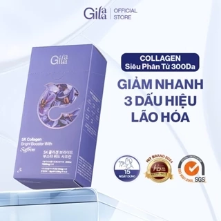 Nước Uống Collagen Gilaa Siêu Phân Tử 300da Kết Hợp Saffron Trẻ Hóa Trắng Khỏe Da (20g x 15 Gói)