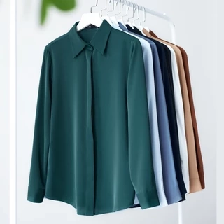 Áo Sơ Mi Lụa Nữ Công Sở GILLEE Chất Liệu Cao Cấp Tone Màu Sáng Da YAS249