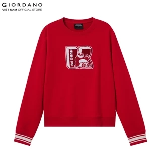 GIORDANO Áo Thun Nữ Dài Tay Kungfu Panda Pullover 05395624