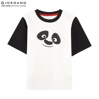 GIORDANO Áo Thun Trẻ Em Ngắn Tay Kungfu Panda Print Tee 03085223