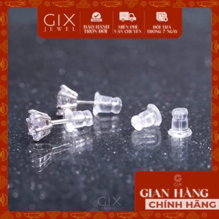 Chốt nhựa cao su bông tai nữ Gix Jewel CBN