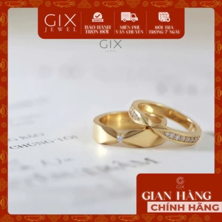 Nhẫn cưới Ribbon vô cực thiết kế vàng 14k & 18k đính full kim cương thiên nhiên Gix Jewel