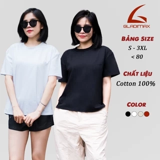 Áo Thun Trơn GLADIMAX Form Boxy Cotton 230 GSM Cao Cấp Cổ Tròn T157