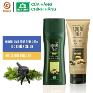 Combo dầu gội và dầu xả dược liệu Nguyên Xuân phục hồi mái tóc suôn mượt, óng ả, bồng bềnh tỏa hương - GlobalPharma