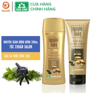 Combo Dầu gội và dầu xả Nguyên Xuân vàng dưỡng tóc bồng bềnh NX5, dầu gội dược liệu Nguyên Xuân cho da dầu giảm bết