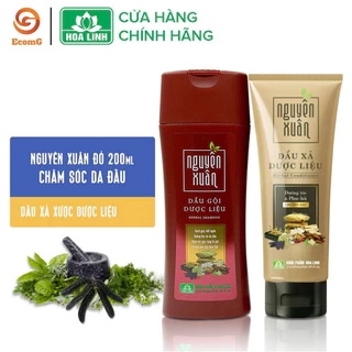 Set dầu gội và xả dưỡng tóc và chăm sóc da đầu Nguyên Xuân đỏ- Dầu gội 200ml, dầu xả 150ml