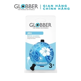 Chuông báo sành điệu cho xe trượt Globber - Xanh Pastel/Họa tiết hoa