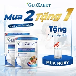 COMBO 2 LON 800G TIẾT KIỆM  - Gluzabet Chuyên Dùng Cho Người Tiểu Đường, Ổn Định Đường Huyết, Ngăn Ngừa Biến Chứng