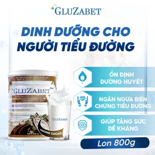 Gluzabet Dành Cho Người Tiểu Đường 800G - Hỗ Trợ Ổn Định Đường Huyết, Ngăn Ngừa Biến Chứng Tiểu Đường, Tăng Đề Kháng