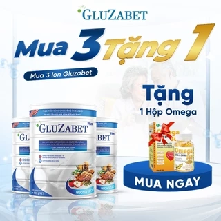 MUA 3 TẶNG 1 OMEGA. Dinh dưỡng cho người tiểu đường Gluzabet - Ổn Đinh Đường Huyết, Ngăn Ngừa Biến Chứng, Giảm Tiểu Đêm