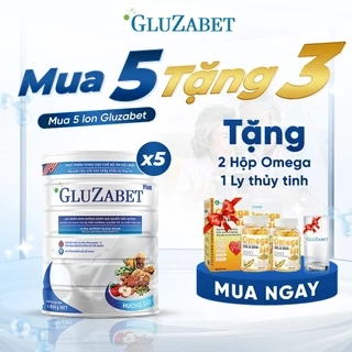MUA 5 TẶNG 3 - Gluzabet Dành Cho Người Tiểu Đường (800G), Giúp Ổn Định Đường Huyết, Ngăn Ngừa Biến Chứng Tiểu Đường