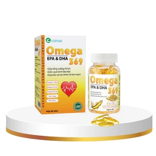 Thực phẩm bổ sung OMEGA 369 bổ não, sáng mắt, giảm khô mờ, mỏi mắt, cải thiện thị lực, khoẻ tim mạch (lọ 60 viên)