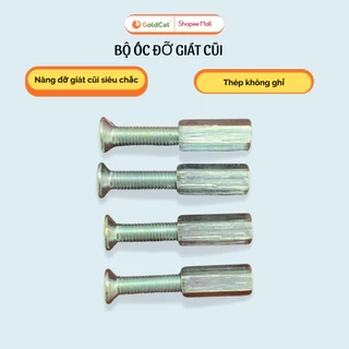 Bộ Ốc Đỡ Giát Cũi GOLDCAT Chất Liệu Sắt Không Gỉ Nâng Đỡ Giát Giường Nằm Và Bộ Ốc Gắn Cũi Giúp Cố Định Các Thanh Cũi