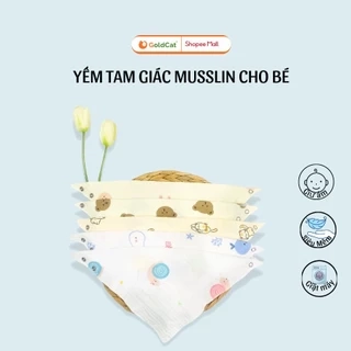 Yếm Tam Giac Muslin Cao Cấp Cho Bé Trai, Bé Gái