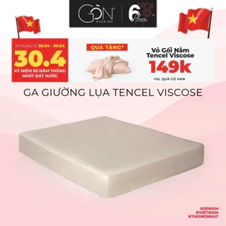 Ga Giường Bo Thun Gòn Bedding Lụa Tencel Viscose Màu Trơn 1m6x2m | 1m8x2m