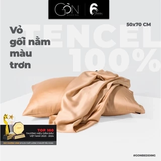 01 Vỏ Gối Nằm Gòn Bedding Cotton 100% Hàn Quốc Màu Trơn 50x70 cm