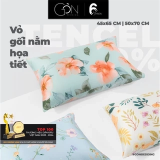 01 Vỏ Gối Nằm Họa Tiết Gòn Bedding Lụa Tencel 60s 50x70 cm