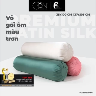 01 Vỏ Gối Ôm Gòn Bedding Lụa Satin Premium Cao Cấp Màu Trơn