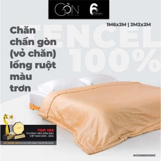 Chăn Chần Gòn, Vỏ Chăn Lụa Tencel Cao Cấp Gòn Bedding Màu Trơn 2m2x2m
