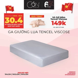 Ga Giường Bo Thun Gòn Bedding Lụa Tencel Viscose Màu Trơn 1mx2m | 1m2x2m | 1m4x2m