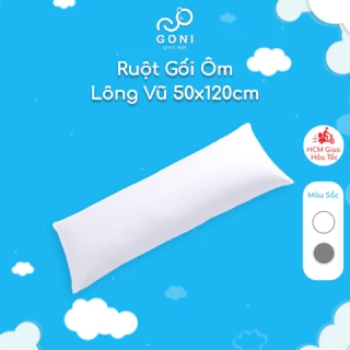 Ruột gối ôm bông gòn GONI hình chữ nhật , căng phồng êm ái với lượng bông chuẩn hỗ trợ tư thế ngủ thoải mái dễ chịu