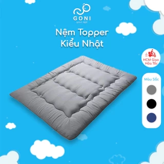 Topper Nệm Bông GONI Kiểu Nhật Phong Cách Tối Giản Êm Ái Gọn Nhẹ