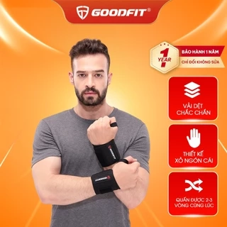 Băng quấn cổ tay tập gym, boxing bảo vệ cổ tay, trợ lực khớp GoodFit GF301W