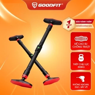 Thanh xà đơn gắn cửa, xà đơn treo tường GoodFit chịu lực 200kg, chốt khóa chông trượt tập luyện tại nhà GF201PU