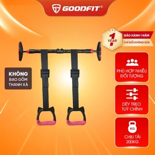 Vòng treo đu xà đơn trẻ em Gymnastic rings GoodFit kháng lực chịu tại 200kg, dây treo tùy chỉnh GF002E