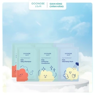 Bộ 3 Sample Dầu Gội, Dầu Xả, Sữa Tắm GOONGBE Kids An Toàn, Lành Tính Cho Da Nhạy Cảm 4ml