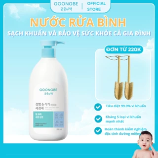 Nước Rửa Bình Sữa Và Chén Bát Kháng Khuẩn Đậm Đặc, Thành Phần Thiên Nhiên - GOONGBE Chính Hãng Hàn Quốc