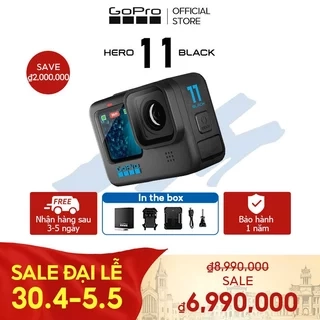 GoPro HERO11 Black-Camera hành động chống nước. Ảnh 27MP, HyperSmooth 5.0 với GP2
