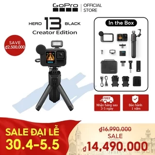GoPro HERO13 Black Creator Edition Camera hành động chống nước, Video 5.3K60/4K120, Photo 27MP