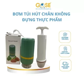 Bơm hút túi chân không đựng thực phẩm bảo quản đồ ăn trong tủ lạnh giúp tươi hơn an toàn hơn