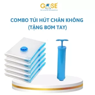 Combo túi hút chân không đựng quần áo, chăn gối đa năng tiện lợi