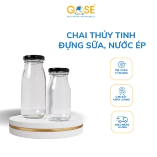 Lọ thủy tinh đựng sữa GOSE chai đựng nước ép sinh tố đồ uống handmade đủ kích cỡ