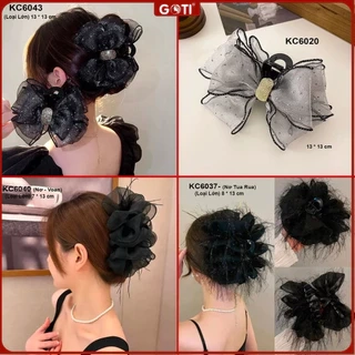 GOTI Kẹp Tóc Nơ Lưới Cỡ Lớn Phong Cách Công Chúa Cho Nữ KC6019