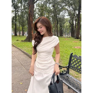 Áo Kiểu Nữ Lệch Vai Nhún Eo Tôn Dáng Nữ Tính - RAZZI TOP - GOÛT DE JUN