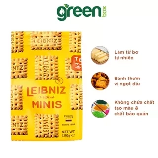 Bánh qui bơ nhập khẩu minis Leibniz Đức 100g dùng bơ tự nhiên và dầu hướng dương, không chất béo chuyển hóa