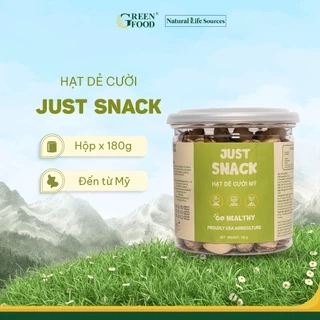 Hạt Dẻ Cười Mỹ Just Snack Green Food có vỏ | Hộp 180g