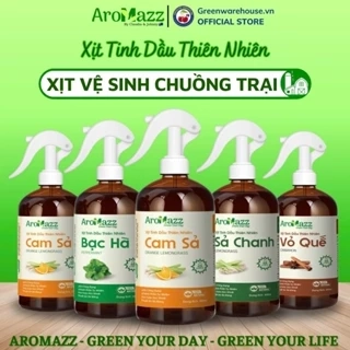 Xịt Khử Mùi Chuồng Trại Sả Chanh Xịt Tinh Dầu AroMazz Xịt Thơm Phòng Khử Mùi Đuổi Muỗi Côn Trùng Chai lớn 300ml