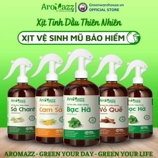 Xịt Khử Mùi Nón Bảo Hiểm Sả Chanh AroMazz Thơm Phòng Khử Mùi Đuổi Muỗi Côn Trùng Nhiều Mùi Chai lớn 300ml