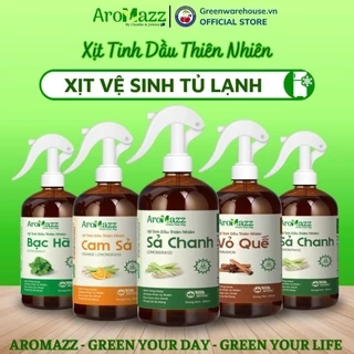 Xịt Khử Mùi Tủ Lạnh Từ Tinh Dầu Thiên Nhiên AroMazz Thơm Phòng Khử Mùi Đuổi Côn Trùng Nhiều Mùi Chai lớn 300ml