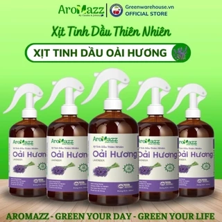 Xịt Tinh Dầu Oải Hương Tinh Dầu Thiên Nhiên AroMazz  Xịt Thơm Phòng Khử Mùi Ngủ Ngon Giảm Stress Chai lớn 300ml