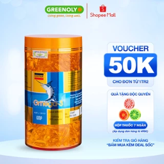 Dầu Cá Costar Bổ Sung Omega 3 1000mg Tăng Cường Trí Não, Tim Mạch Và Thị Lực 365 Viên