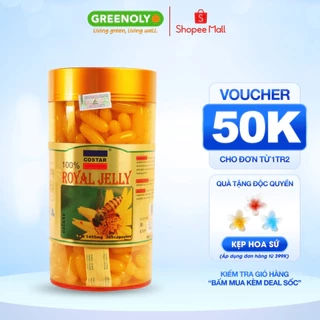 Viên Uống Sữa Ong Chúa Costar Royal Jelly 1450mg Hỗ Trợ Đẹp, Mịn Màng Da 365 Viên