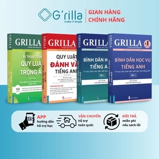 Sách - Combo 4 quy luật đánh vần tiếng Anh, bí thuật trọng âm và bình dân học vụ - Kèm App Grilla