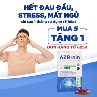 AZBR-Viên uống bổ não AZBrain GrowGreenAz cải thiện trí nhớ, tăng tuần hoàn máu não, hoạt huyết, giảm đau đầu