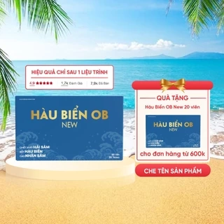 HOBN- Tinh chất hàu biển Hàu Biển Ob New Bổ Sung Kẽm Cho Nam, Hỗ Trợ Sinh Lý Nam, Bổ Thận (Hộp 20 Viên) Zlove